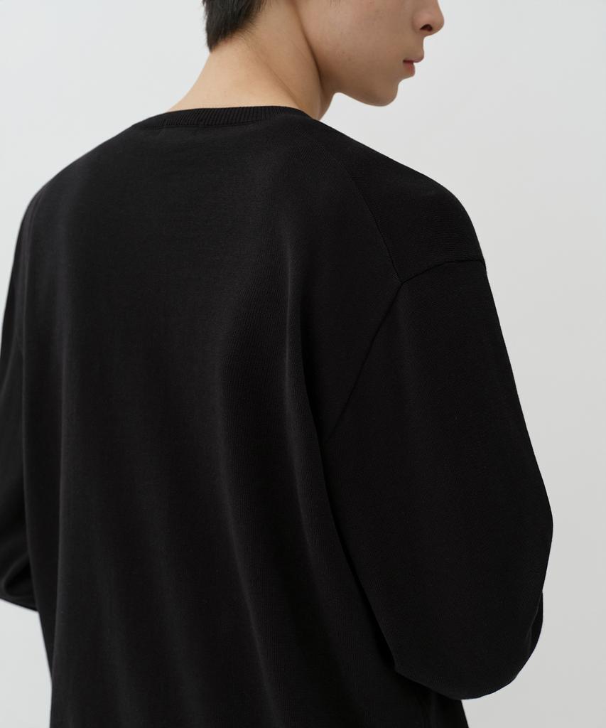 MUSINSA STANDARD Washable Supima Cotton Henley Neck Knit [Black]