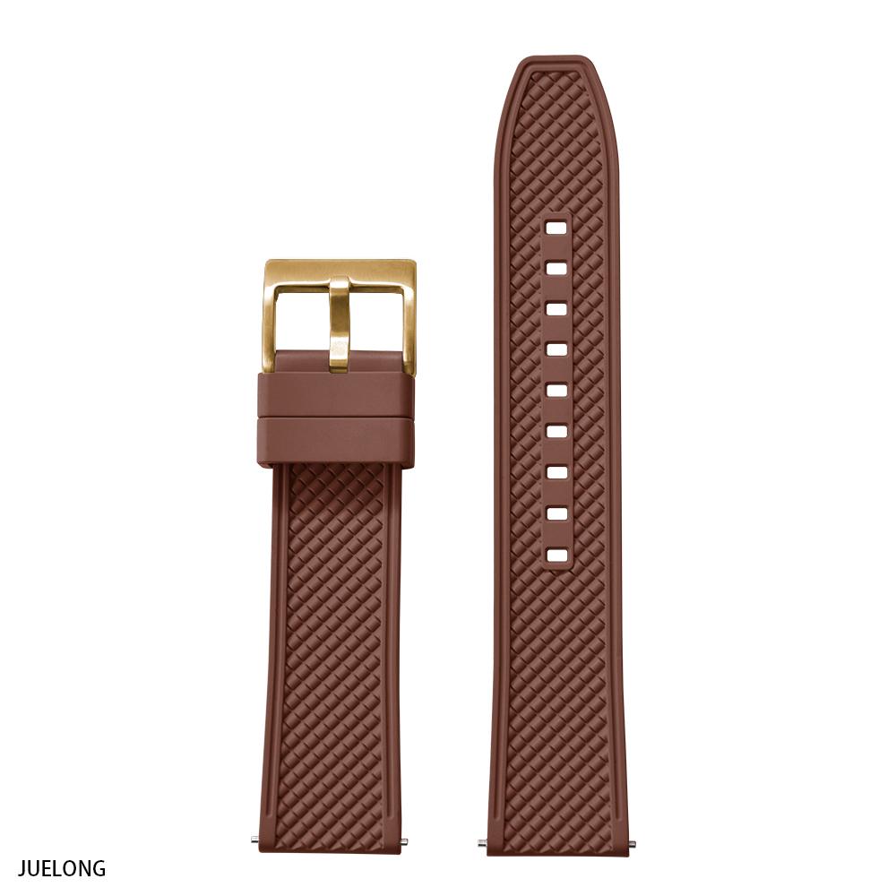 New Design HAISCH FKM Rubber Watch Strap 18mm 20mm 22mm 24mm Bullet Shape Quick Release Watch Bands Diving Waterproof Wristbands