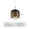 Modern LED Glass Pendant Light Luxury Amber Grey Dia 26/38CM Hanging Lamp For Bedroom Restaurant Living Room Home Decor Fixtures