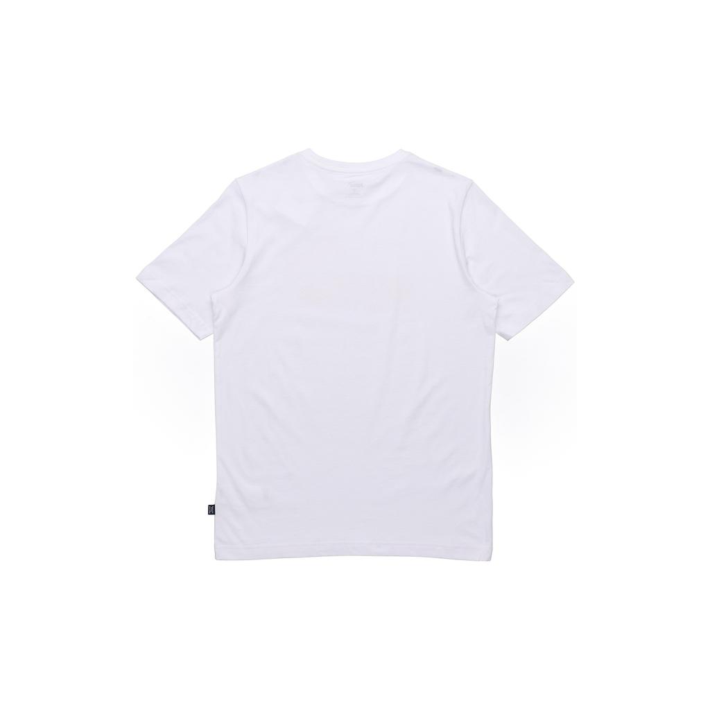 Puma Logo Print Crew Neck Knit Tee Men Tops White 845573-02