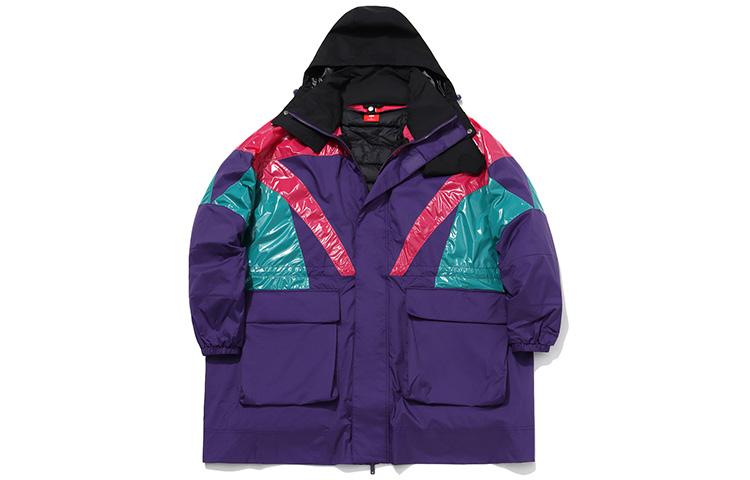 Li Ning Down Jacket Women s Gentian Purple Raspberry Red AWBQ006-1 XL