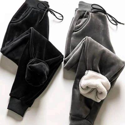 Damen Winterhose Lammfell Kaschmir Hose Warme Damen Freizeithose Haremshose Gefüttert Fleecehose Herbst Jogginghose