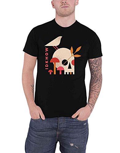 IDKHow T Shirt Mushroom Skull Band Logo Official Mens Black XL XL