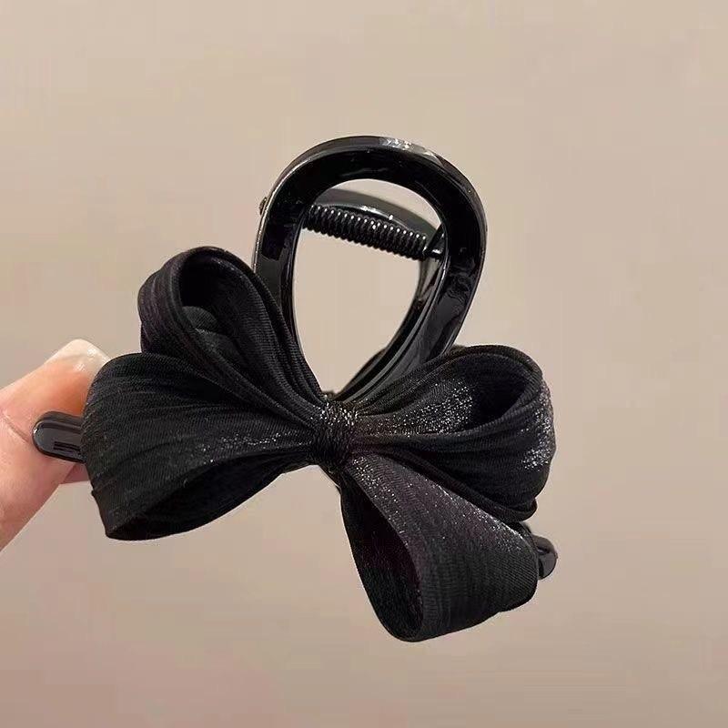 Korean Style High-End Flower Claw Hair Clip for Women's Updo - Sweet and Gentle French Shark Clip