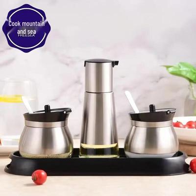 Commercial 304 Stainless Steel 3-Piece Seasoning Bottle Set