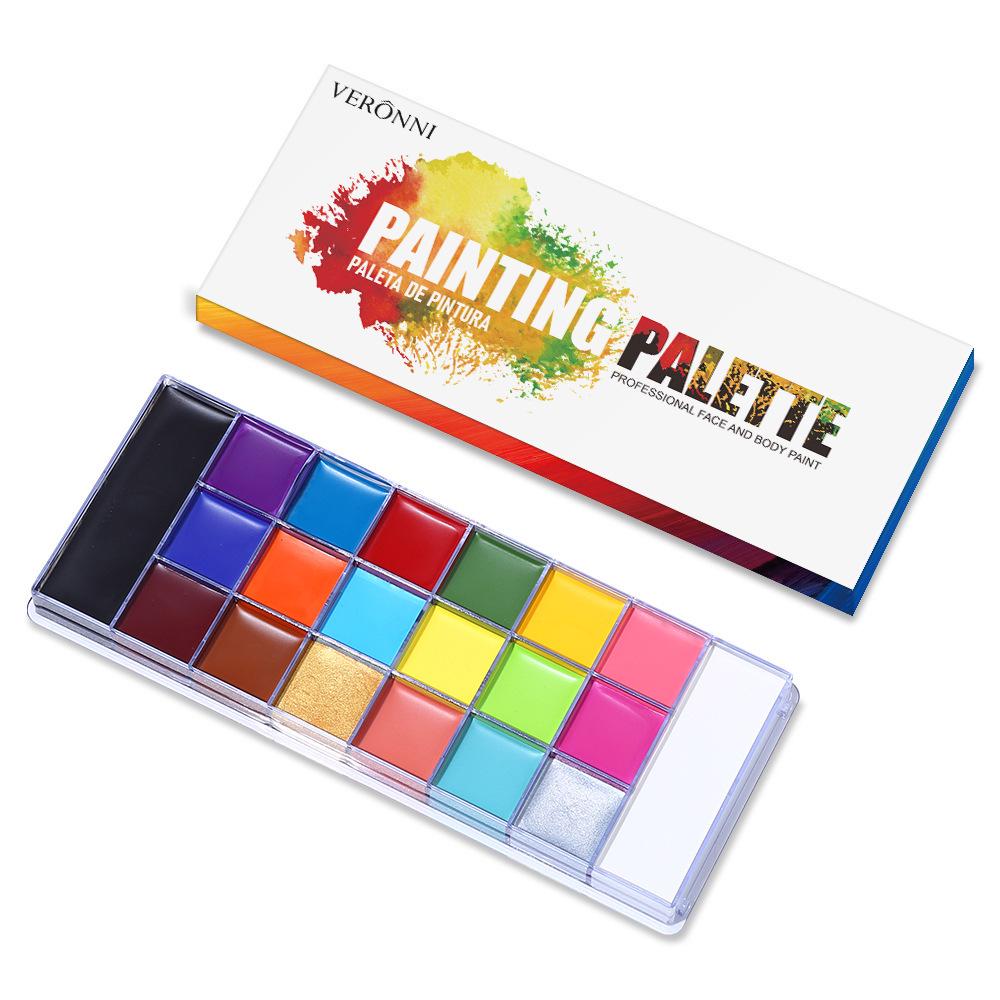 Halloween Masquerade Face & Body Oil Paint Set - 20 Colors