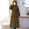 2025 Thickened Cotton Jacket Women's Winter New Mid-Length Over Knee Cotton Jacket Slimming Plus Size Warm Padded Jacket Jacket
