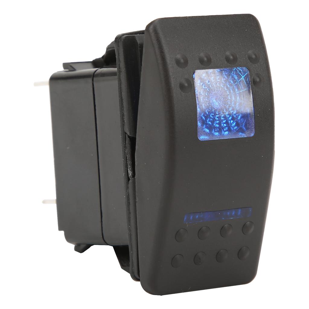 LED 5Pin Rocker Switch 12V 24V Car Rocker Switch Panel with Blue Back Light and Jumper Durable Convenient for Car Truck