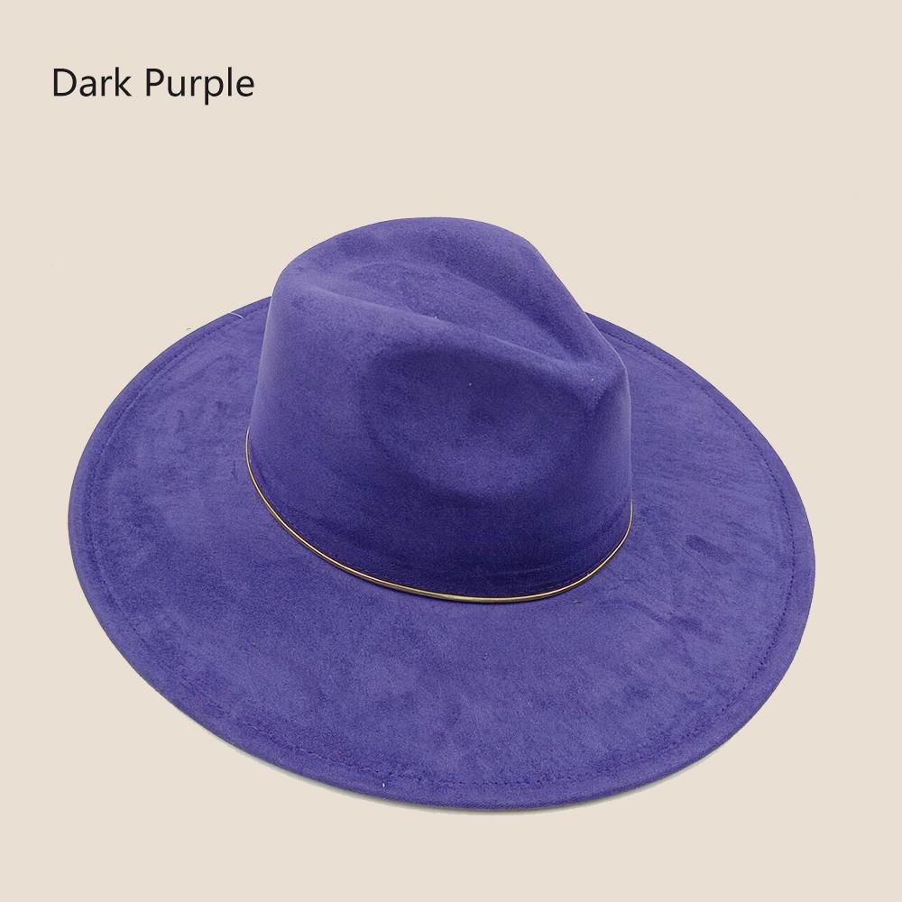 Suede Wide-brimmed Hat 9.5 Cm Brim Width Unisex Suitable for Jazz Hat Fedora Hat Church Hat Felt Hat Soft Felt Hat Panama Hat.