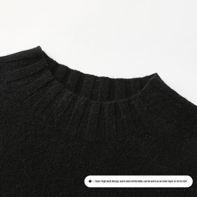 FivePlus Women's Elegant Slim-Fit Half-High Collar Knit Sweater