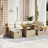 VidaXL Garden Lounge Set with Cushions 7 Pcs, Patio Sofas, Patio Furniture Set, Outdoor Furniture, Beige 3276145