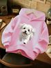 Cute White Maltese Dog Kids Hoodie Lovely Puppy Pet Chest Print Autumn Winter Fleece Warm Children Casual Hooded Sweatshirt