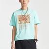 Li-Ning X Disney Joint Sports Fashion Series Themed Print Loose Short Sleeve T-Shirt Men Tops Light-Blue AHSR199-2