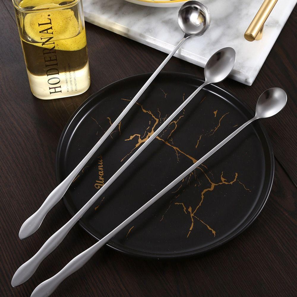 Edelstahl Eis Eis Tee Teelöffel Barlöffel Mischlöffel Cocktail Rührwerkzeug