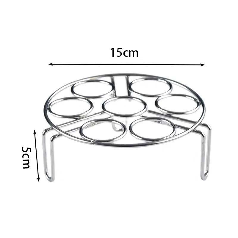 

1PC 304 stainless steel anti-rolling steaming egg rack kitchen multi-functional triangular steaming rack bold and thick heat insulation bracket shelf