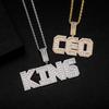 Jin'ao European & American Hip Hop Letter Pendant Spiked Double-Layer Diamond Men's Necklace