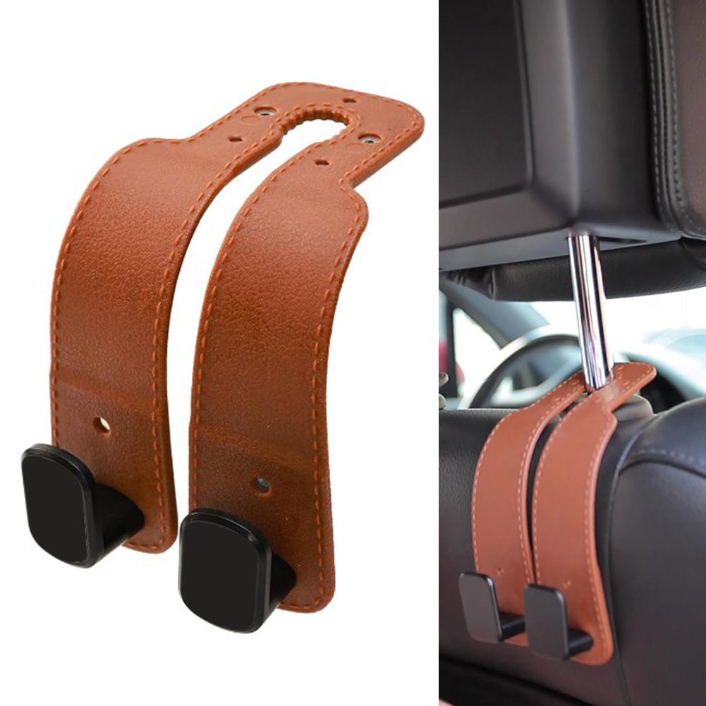

Качественный автомобильный подголовник, крючок для подвешивания на заднее сиденье из замши премиум-класса, двойной крючок для подвешивания на 20 кг, большой грузоподъемный крючок из сплава, универсальная вешалка коричневый