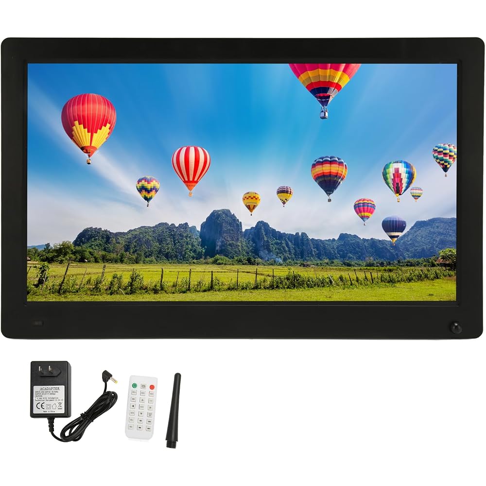 15.6-inch Digital Photo Frame, Electronic Digital Photo Frame, 16:9 IPS Display, Background Music, 100-240V (US Plug)