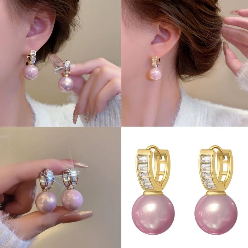 Elegant Freshwater Pearls Earrings for Women Craft In Sturdy Copper Materials Comfortable Designs for Any Occasion