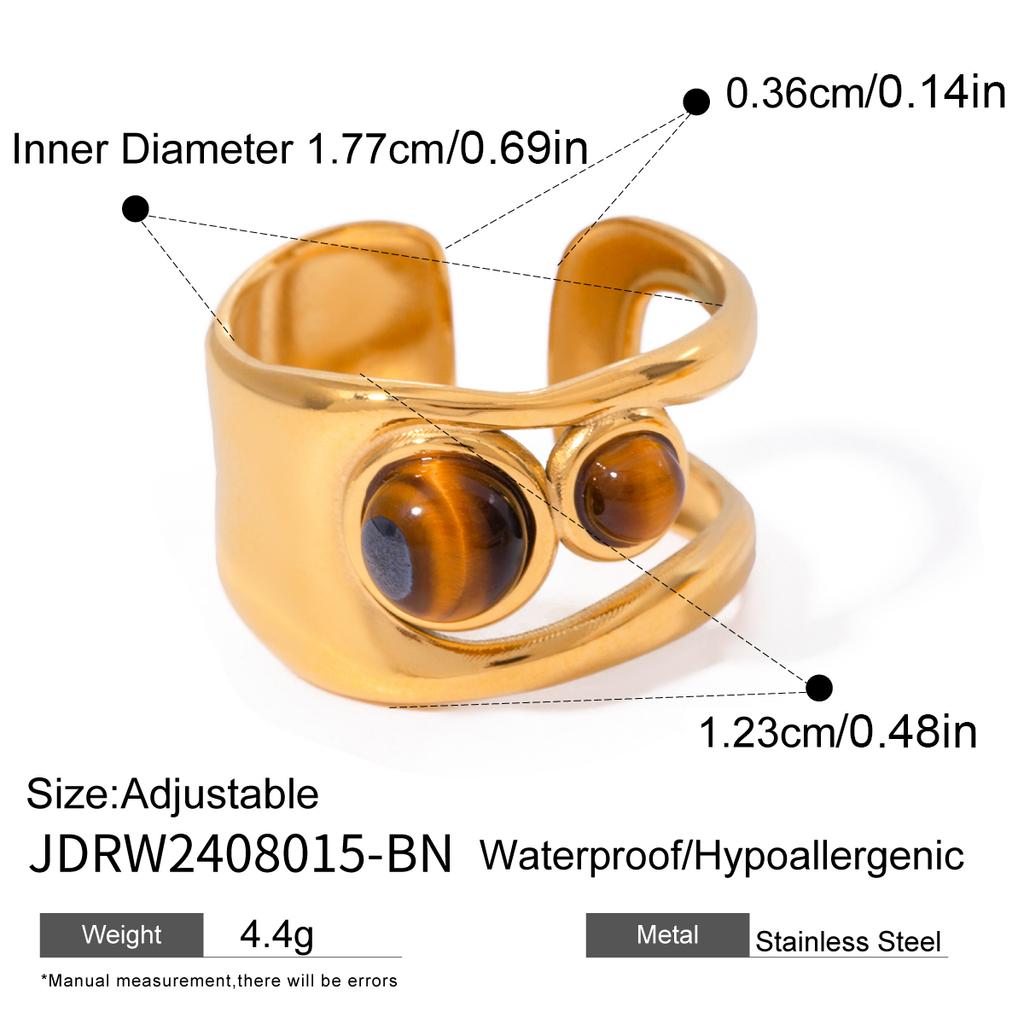 Uworld Μόδα Καφέ Πέτρα Δαχτυλίδι Οβάλ Δαχτυλίδια Αλπακά Για Γυναίκες Ρυθμιζόμενα Στοιβαζόμενα Δαχτυλίδια Κυριών Ζιργκόν Δώρα Για Εκείνη