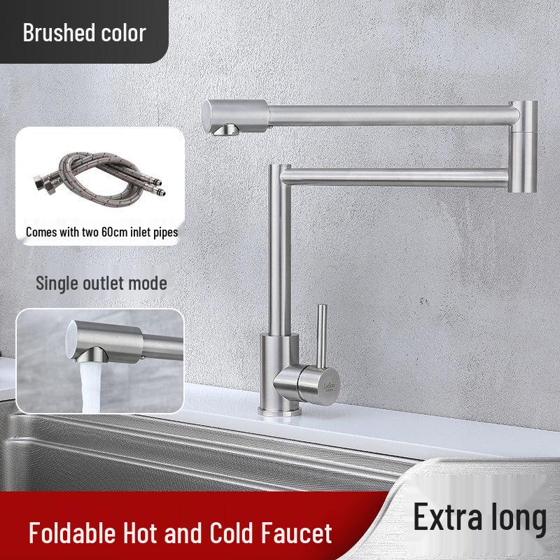 304 Stainless Steel Hot & Cold Retractable Faucet