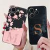 For Tecno Spark 40 Case Black Silicone Luxury A-Z Letters Fashion Flowers Crown Shockproof Cover For Techno Spark 40 Phone Case