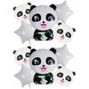 STOBOK Panda Balloons, Set of 10, Star Balloons, Aluminum Balloons, Birthday Decorations, Party Goods, Boys, Girls, Children, Photo Tools