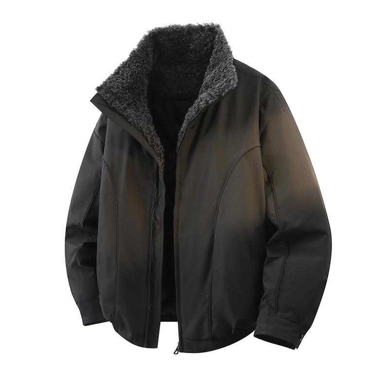 Men s Luxury Mountain Eagle Lambswool Winter Down Jacket Large