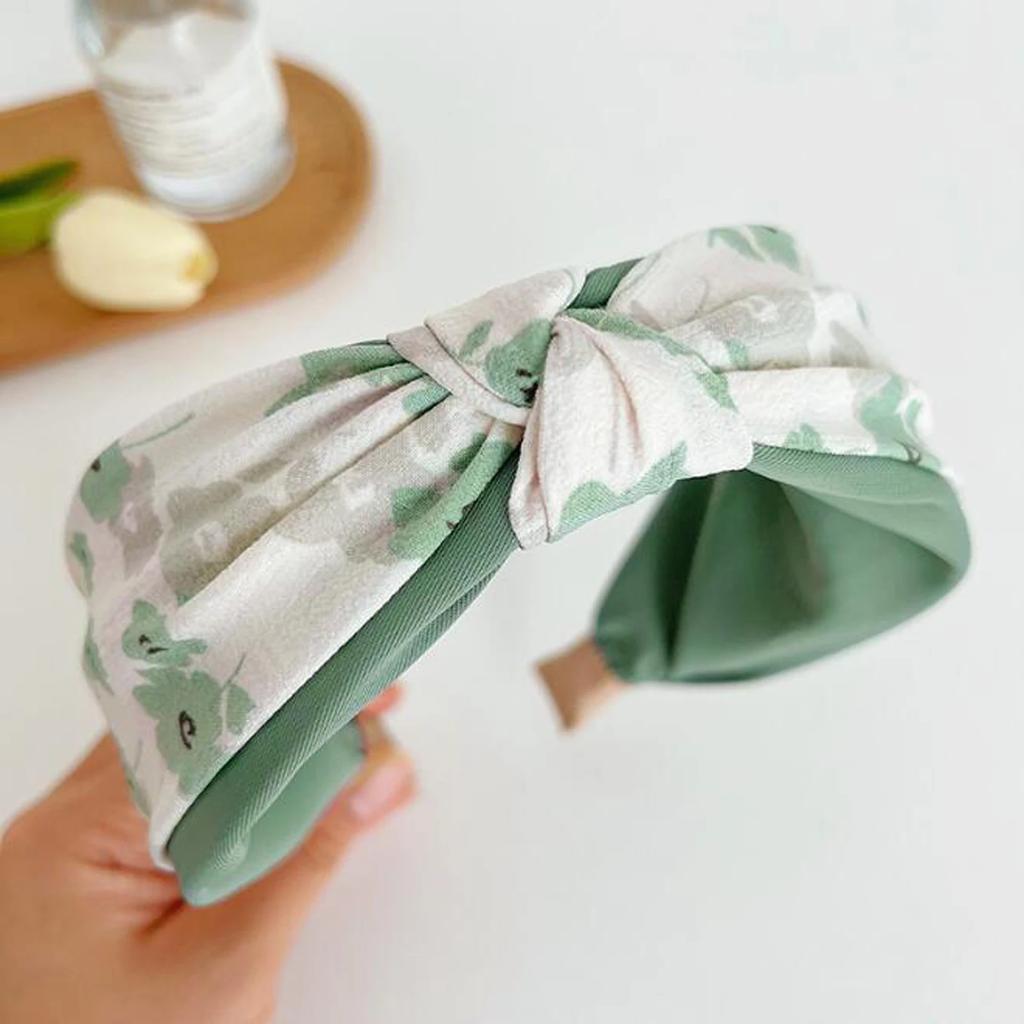 New Fashion Headband For Women Wide Side Flower Headwear Light Color Summer Turban Girls Hair Accessories