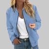 Women Slim Casual Long Sleeve Print Cardigan Zipper Tops Outerwear Shirt Jacket For Women
