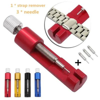 1PC Uhr reparatur werkzeug uhr strap remover einstellbare remover DIY reparatur werkzeug (1 * Riemenentferner + 3 * Stifte)