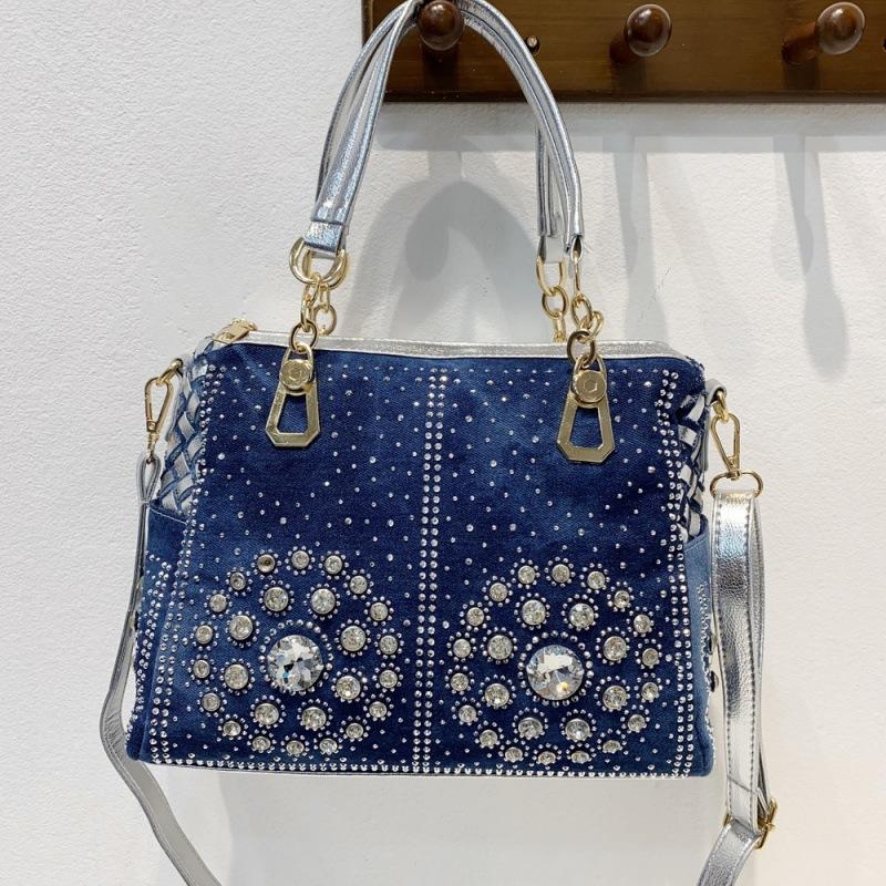 Bags Women'S Bags Denim Bags Handbags Diamond Woven Bags Trendy Shoulder Messenger Bags Tote Bags
