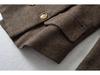 Intelligent Secretary Gold Lapel Blazer & High-Waist Pencil Skirt Set
