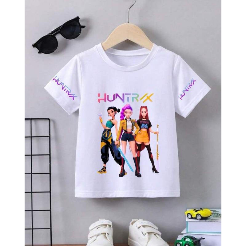 Y2k Demon Hunters Kpop Kids T-shirt Women Man Short Sleeve Tee Casual Top Streetwear Summer 2026 Hot Anime Parent-child Clothing