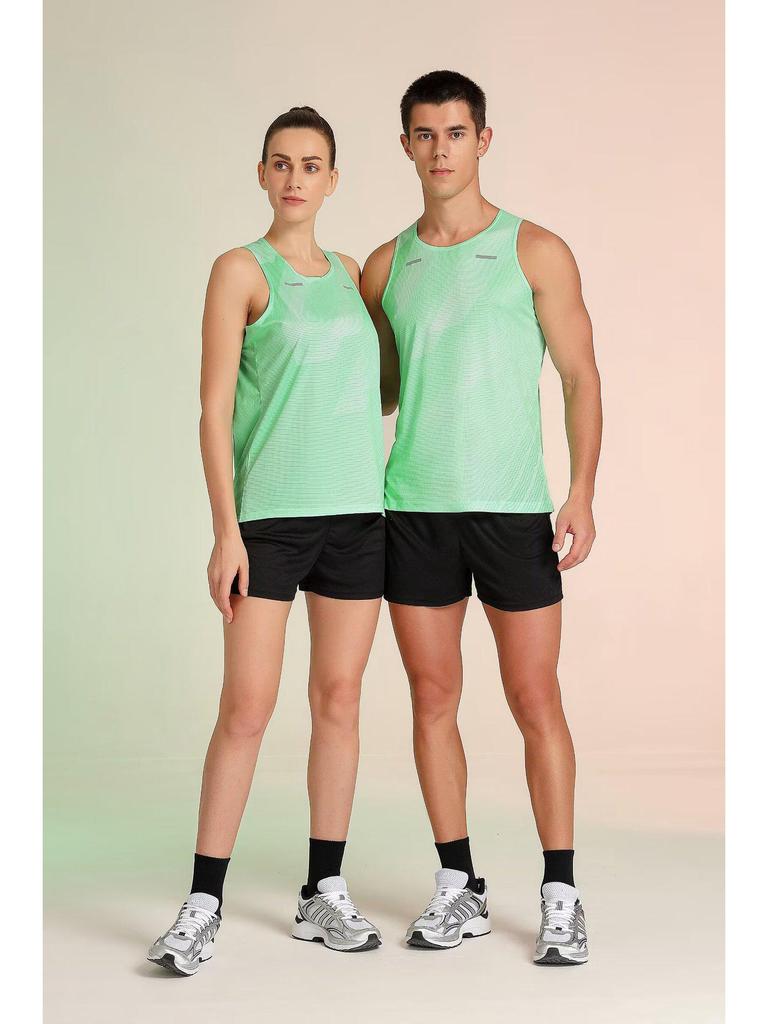 Unisex Track & Field Training Set: Vest & Suit for Marathon and Running Sportswear.