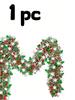 Red White Green Silver Shiny Metallic Twist Christmas Garland Home Tree Mantle Stair Holiday Xmas Party Decor Snowflake Garland