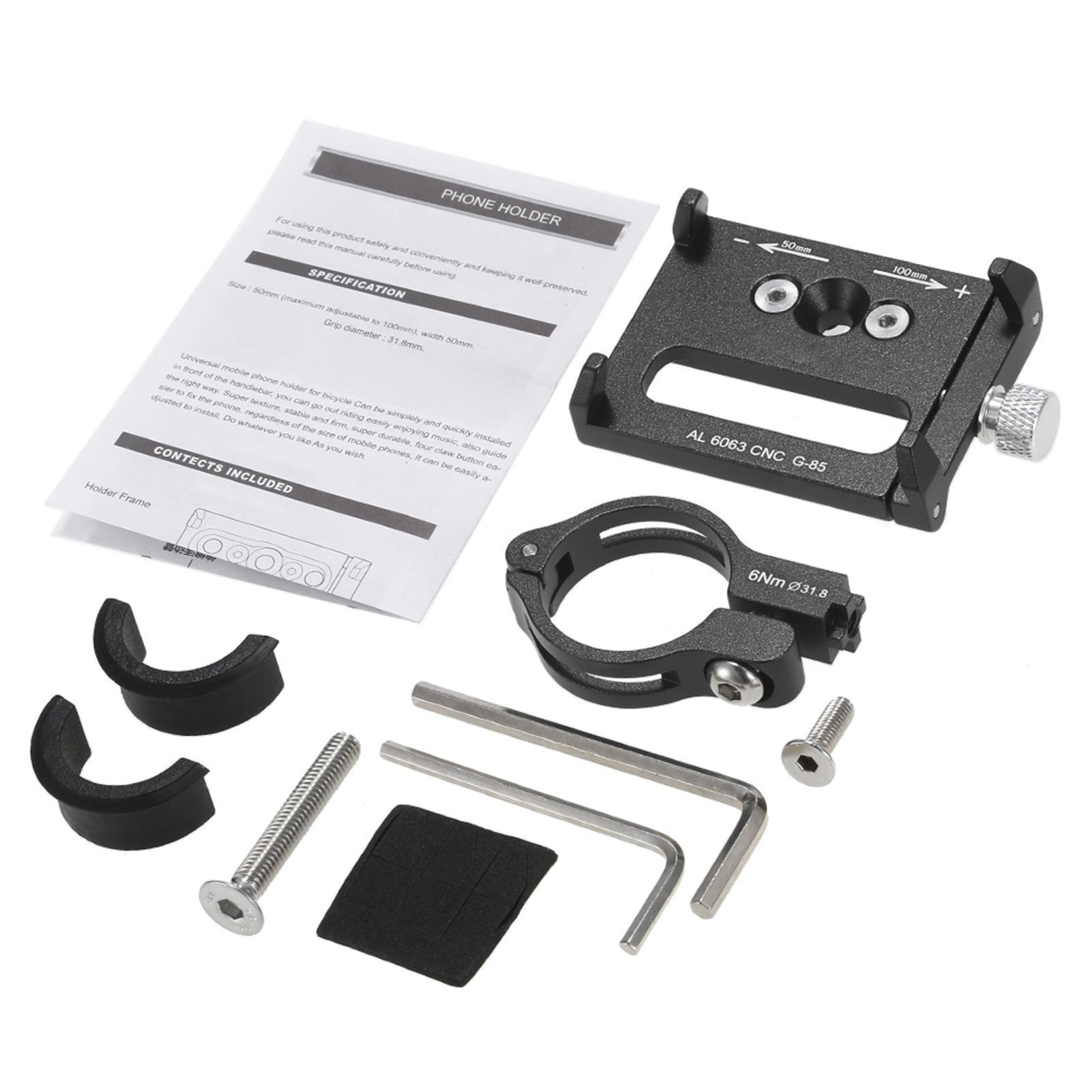 Aluminum Alloy Phone Holder Adjustable Phone Holder for Bike Bike Mount Bike Phone Bracket Cycle Phone Stand cycle Phone Bracket