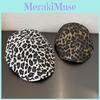 Leopard Print Brim Cap With Breathable Cotton For Spring Summer Wear