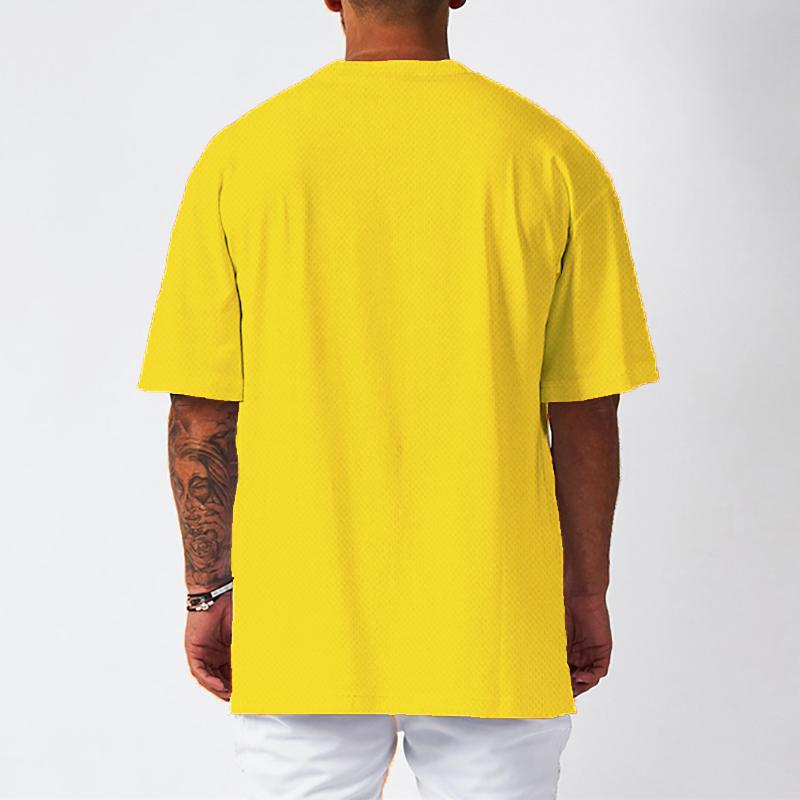 Tun Die Arbeit Neue Marke Herren Lose Übergroßen Bodybuilding Fitness Sommer Schnell trocknende Mesh-Gym Sport Einfarbig T-shirt