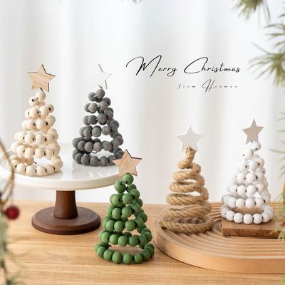 1 Stück Weihnachtsdekoration Weihnachtsdekorationen Kreativer Weihnachtsbaum aus Holz Desktop Kleine Ornamente Geschenke für Familie und Freunde