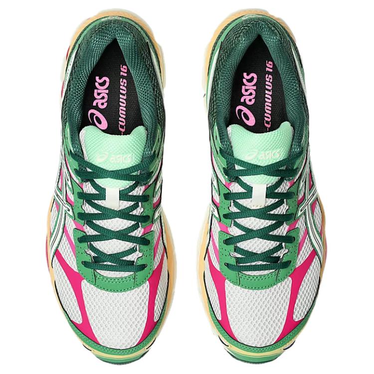 Asics Gel Cumulus 16 Zelená Krémová Slonová Kost Unisex Tenisky 1203A763-100