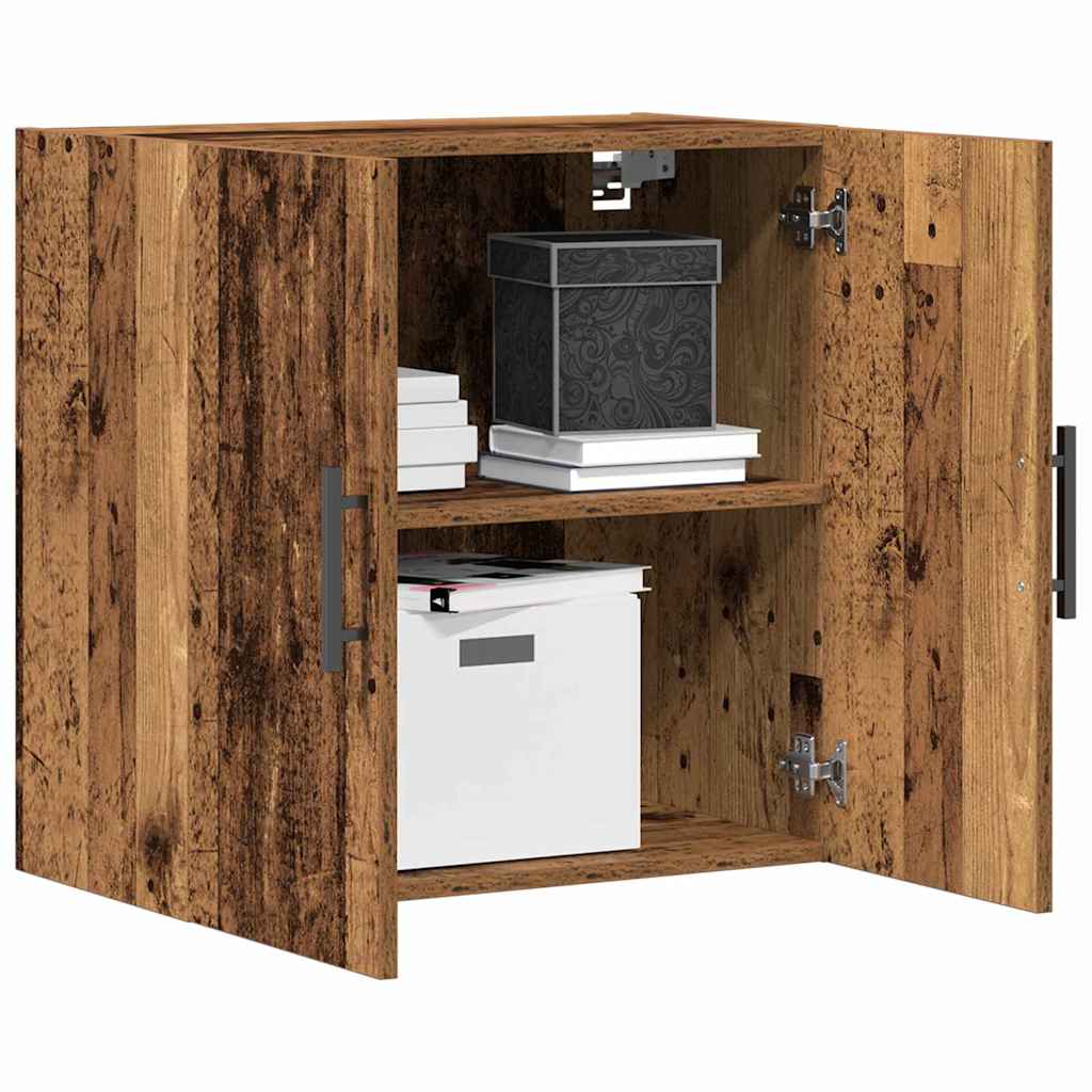 Wall Mounted Cabinet Reclaimed Wood Look 60 X 31.5 X 60 Cm Particleboard