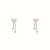 Exquisite Shining Inlaid Zirconia Love Tassel Earrings Women's Fashion Light Luxury Temperament Wedding Banquet Zircon Gifts