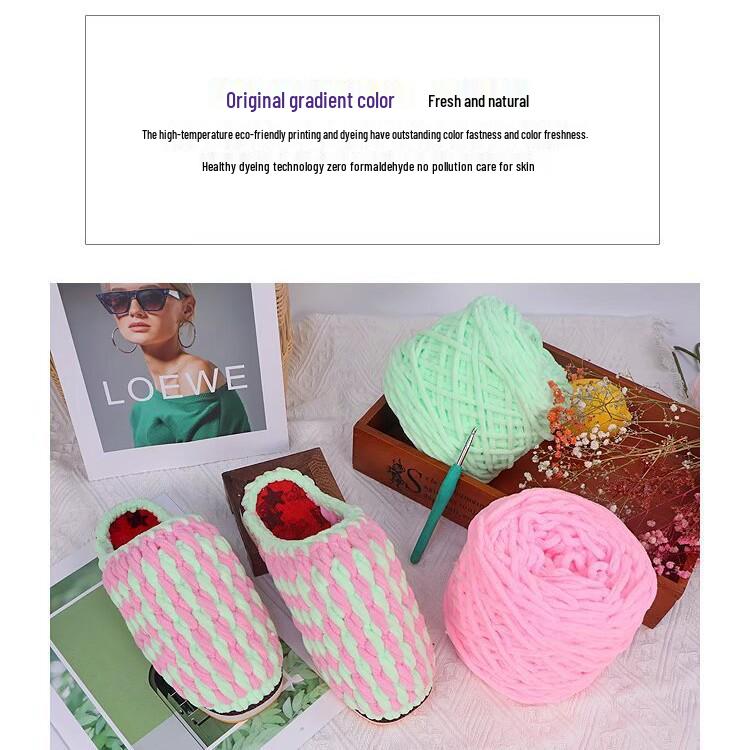 3.3 Große Eiswollknäuel für handgestrickte Häkelschuhe & zum Weben von Schals - Dicke Wolle für Damen & Herren
