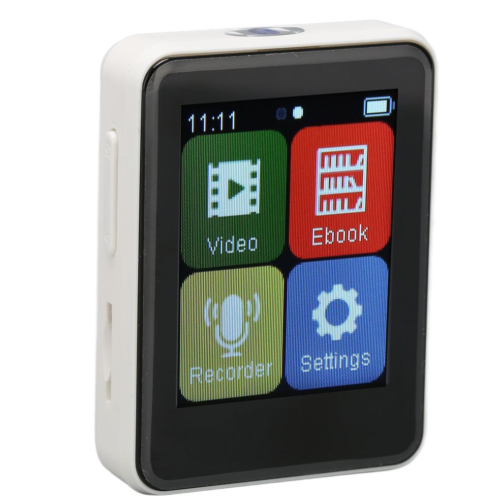 MP3 Player Bluetooth 5.0 Intelligent HD Noise Reduction FM Radio Electric Book 1.8inch Full Touchscreen MP3 Player