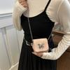 Stylish Mini Chain Shoulder Bag 2024 Fashionable Chic Design For Daily Use In Black Silver And Pink