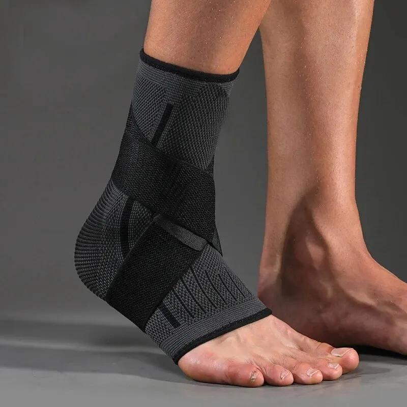 

a single pack of Adjustable Compression Ankle Support Men & Women, Running Hiking Basketball Ankle Brace Sports Protection чёрный
