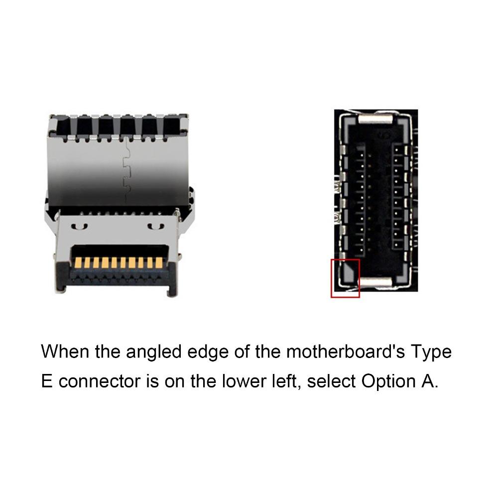 90 Degree USB3.1 Type E Adapter PH76EE-A Front Panel Internal Connector Front Panel