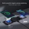 100W 3 In 1 Magnetic Portable Wireless Charger Pad for iPhone 14 13 12 XR Pro Max Apple Watch AirPods Fast Charging Dock Station