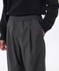 MUSINSA STANDARD Brushed One-Pleat Wide Banded Slacks [Medium Gray]
